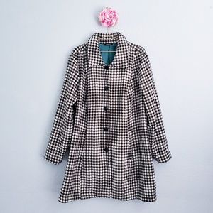 Torrid Black and White Houndstooth Peacoat
